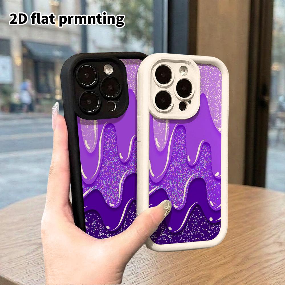Phone case: 2D flat, suitable for iPhone 18 17 16 15 14 13 Pro protective case, glitter fluid, perfect Christmas and Halloween holiday gift