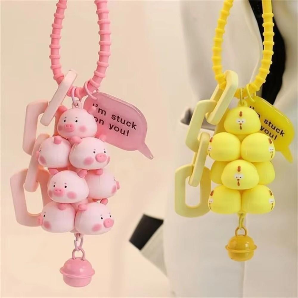 Pig Tower Pig Keychains Creative Cartoon Animal Keychain Fun Panda Keychain Backpack Hanging