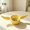 Cute Bedroom Decor for Girls Angel Wing Trinket Dish, 3D Printed Multi-Functional Storage Bowl Handmade Rings Necklaces Keys Succulents, Desktop