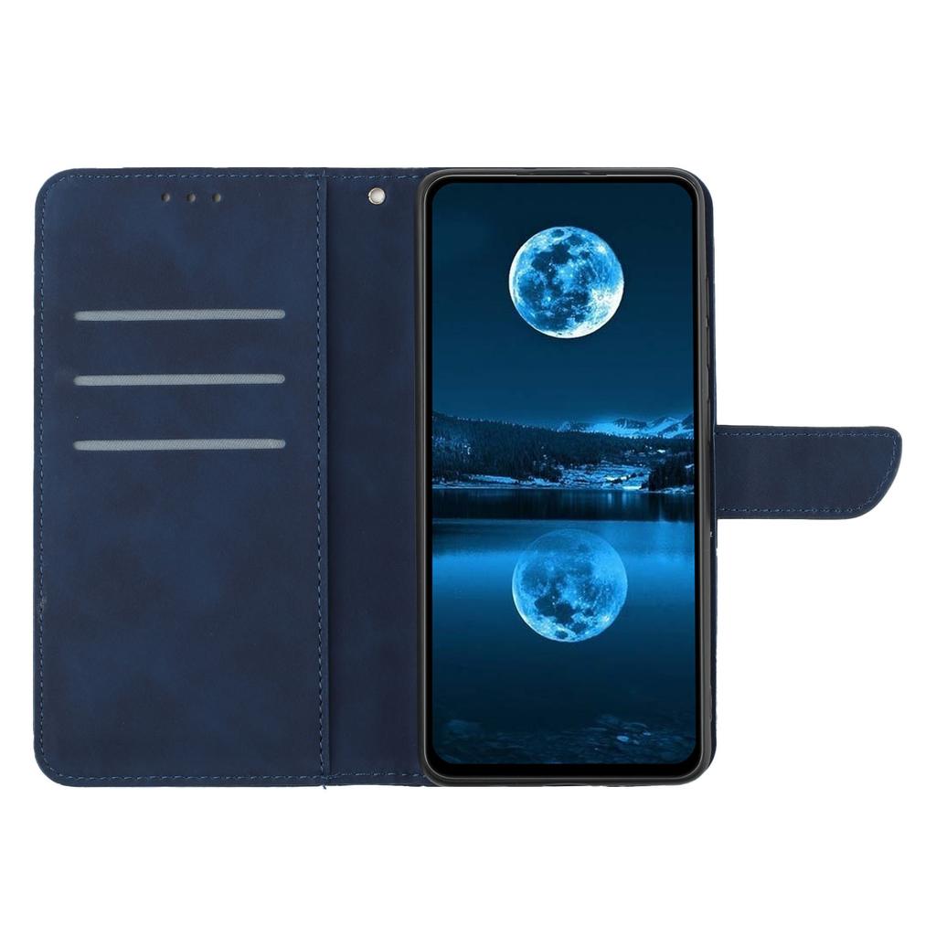 Для TECNO Camon 40 Premier 5G Чехол Skin Touch Линии Отпечатанные PU Кожа Чехол-книжка