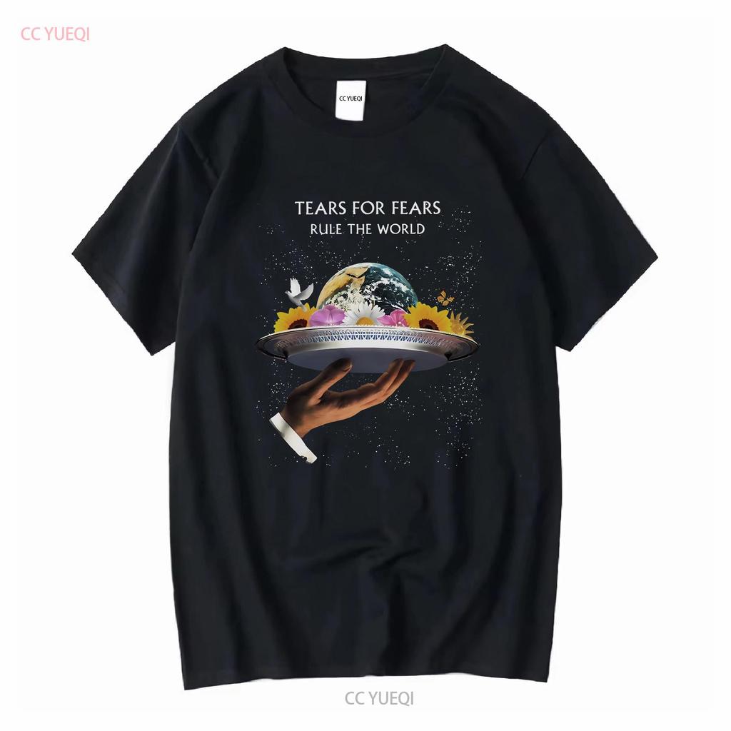 Винтажная черная футболка Tears For Fears Rule the World винтажная стиранная повседневная универсальная унисекс дышащая эластичная модная
