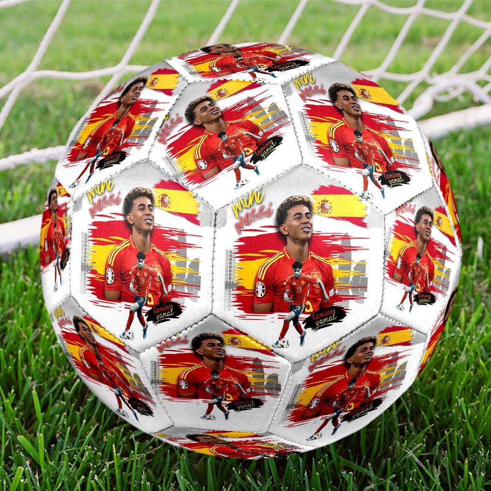 Yamal Size 5 Soccer Ball Machine-Stitched Indoor/Outdoor Training and Matches Sports Enthusiast Gifts