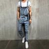 Men Stylish Slim Biker Jeans Bib Overalls Jumpsuits Jeans Man Streetwear Casual Stretch Ripped Dungarees Male Strap Jeans