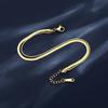 Stainless Steel Gold Plated Flat Snake Chain Bracelets Bangles For Women Herringbone Chain Accessories Jewelry Gift