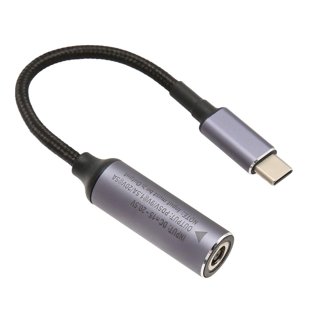 DC 6.0mmx3.7mm Input To Type C Power Cable Female To Male 100W Type C Power PD Charge Cable for