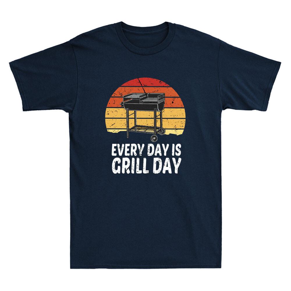 Every Day Is Grill Day BBQ Funny Camping Barbecue Grilling Party Men's T-shirt