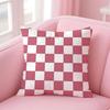 Artistic Chessboard Style Printed Cushion Cover Linen Pillowcase Cover Soft Decor for Sofa Home Room