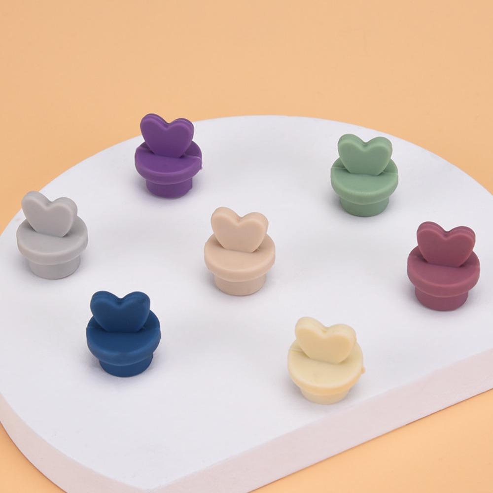 Силиконовая заглушка для бутылки Love, многоразовая пробка-крышка для бутылки, пылезащитная, декоративная посуда для напитков, отверстие для стеклянной соломинки, силиконовая заглушка