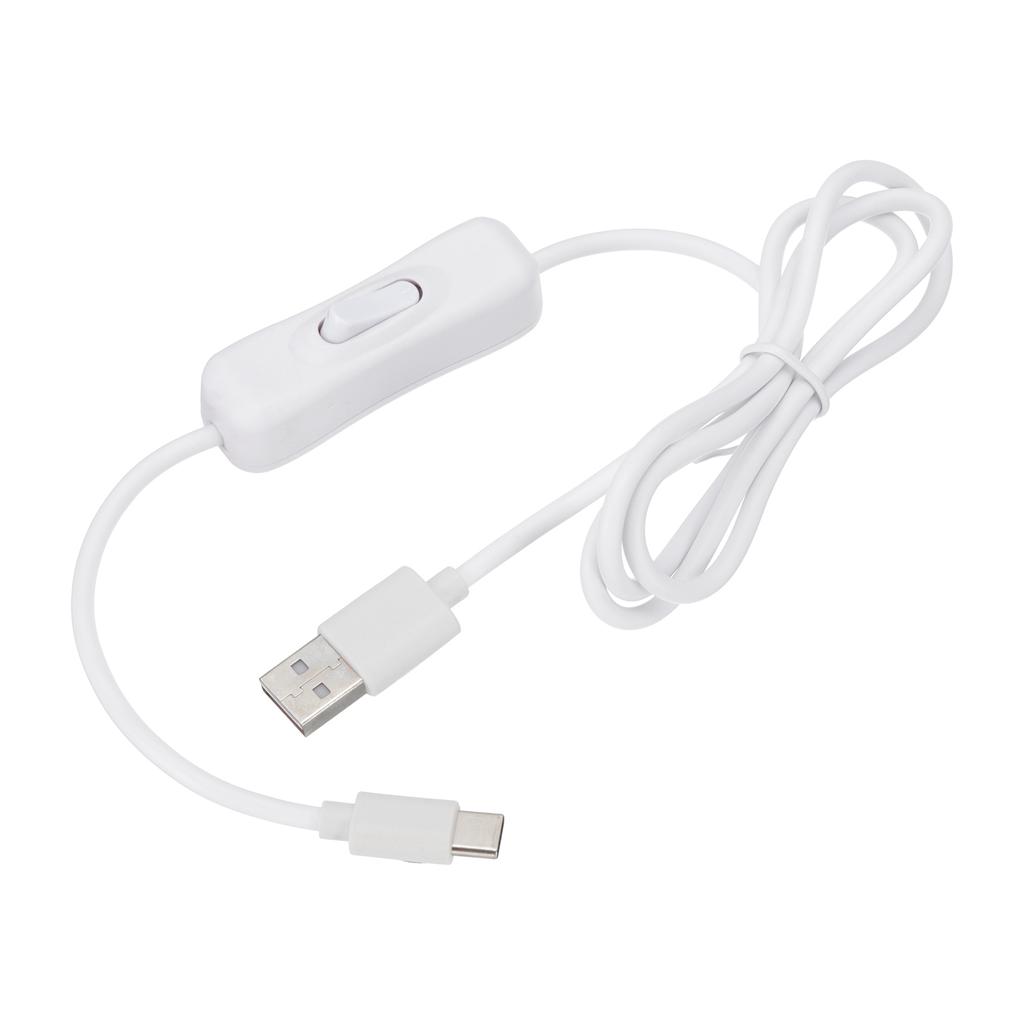 1/2Pcs 1/1.5/2m USB Extension Cable with on Off Switch Type C to USB Male Data Support Power Supply Cord 4Core Wire for Lamp Fan