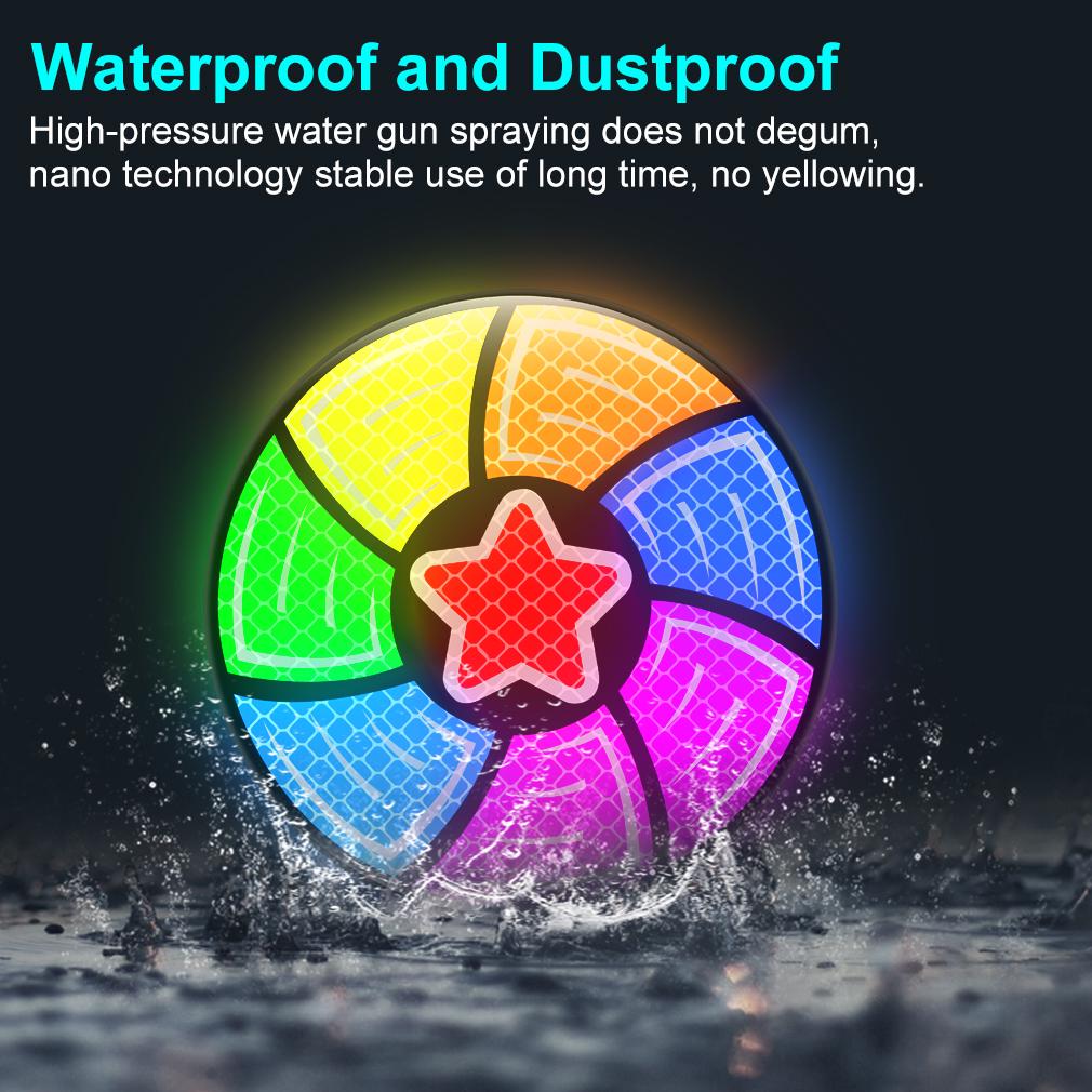 1 шт. 3D светоотражающая наклейка для автомобиля, защита от столкновений, защита от царапин, зеркало заднего вида, красочное предупреждение о безопасности, светоотражающая наклейка на корпус