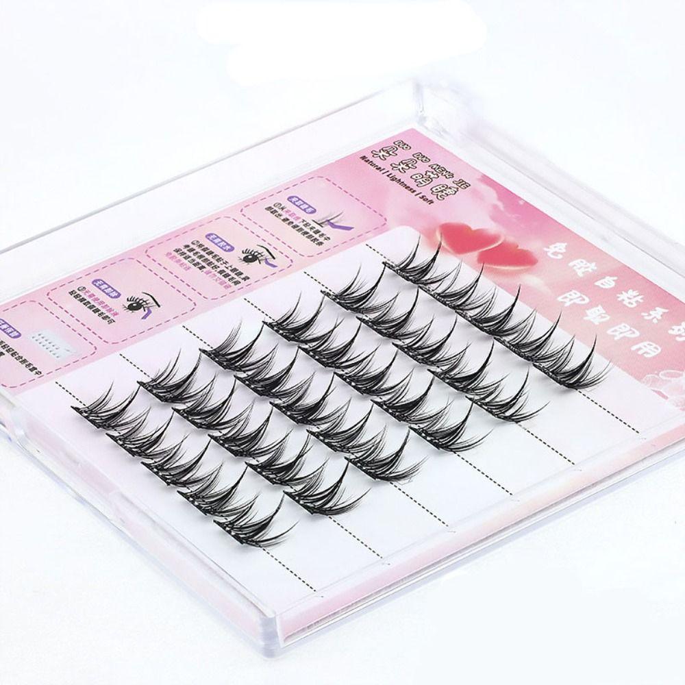 Soft Self-adhesive False Eyelashes Sweet Segmented Eyelashes Bundles  Ladies Girls