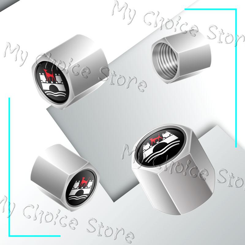 4Pcs Wolfsburg Edition Emblem Car Valve Caps Wheel Tires Air Tyre Stem Protective Cover For VW Golf Mk5 Passat Jetta Tiguan Polo
