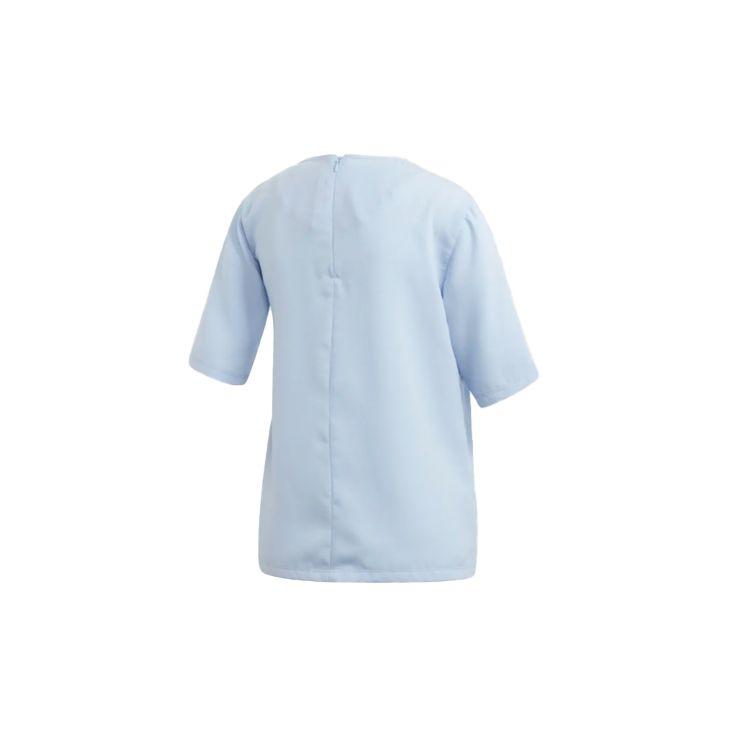 Adidas Оригинальная футболка с коротким рукавом American Vintage с принтом 3 полоски Женские топы Светло-голубой DV0854