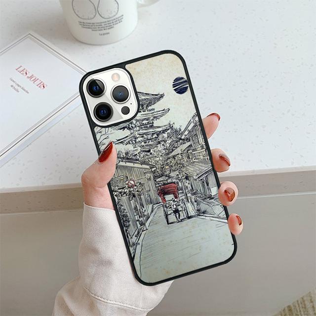 Кёто Япония Старая столица Чехол для телефона Для iPhone 17 Air 14 15 16 16e 13 12 Max Чехол Для Apple 11 Pro Max Plus Coque