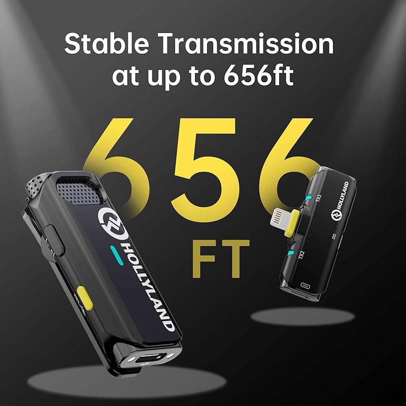 [MFi & Technical Conformity Certification Obtained] Wireless Microphone - Pin Microphone - Compatible with iPhone/iPad - Wireless Pin Microphone -