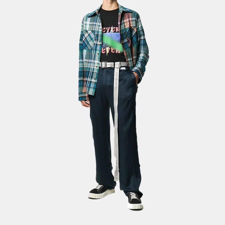 OFF WHITE Клетчатая фланелевая рубашка OMGA133E20FAB0014510