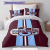 Soccer Emblem Custom Name Pattern Bedding Quilt Set Quilt Cover Pillowcase Home Birthday Gift(1 * duvet cover + 2 * pillowcase, without core)