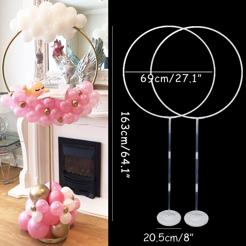 Plastic Round Balloon Arch Ring DIY Background Holder Circle Wreath Ballon Column Base Wedding Birthday Party Decor Baby Shower