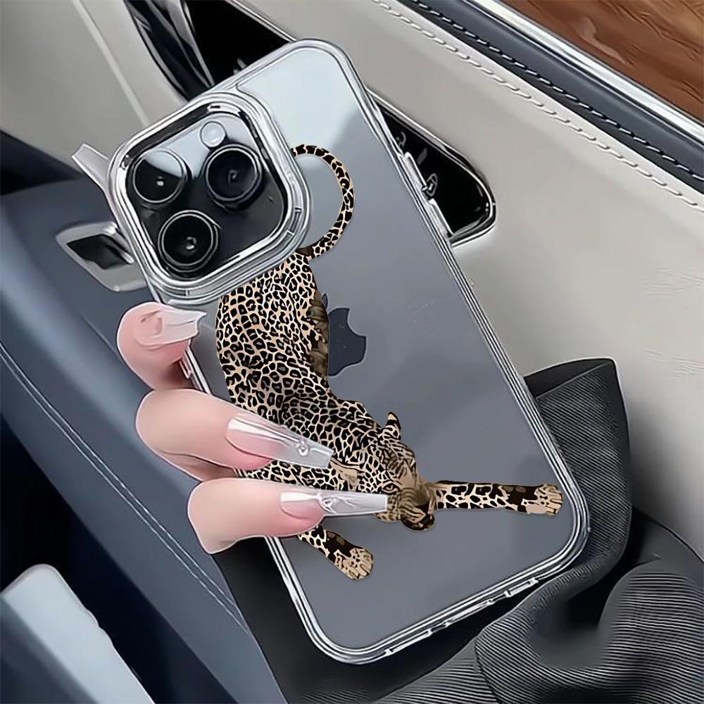 Мощный леопард Чехол для телефона Для iPhone 17 Air 16 Pro Max 15 14 Plus 13 12 11 17E 16E Ударопрочный силиконовый задний чехол