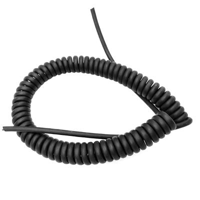 Усадочный Кабель Удлинитель Питания 18AWG 4 Жилы Пружинные Спирали Черный Кабель Телескопический Провод для Промышленного/Бытового Использования