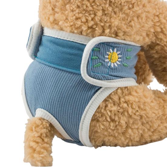 Pet Sanitary Panties Fruit Flower Embroidery Pattern Leakproof Breathable Pet Dog Diapers Pants Dog Accessories