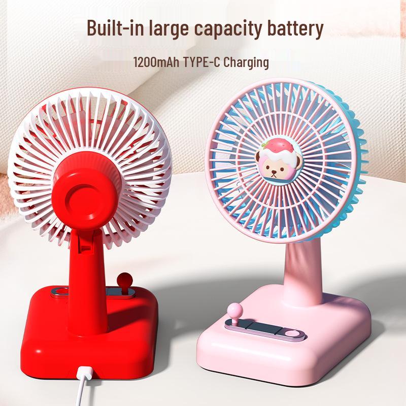 Portable USB Charging Desktop Fan - Cute and Fun for Dorms, Offices, and Students