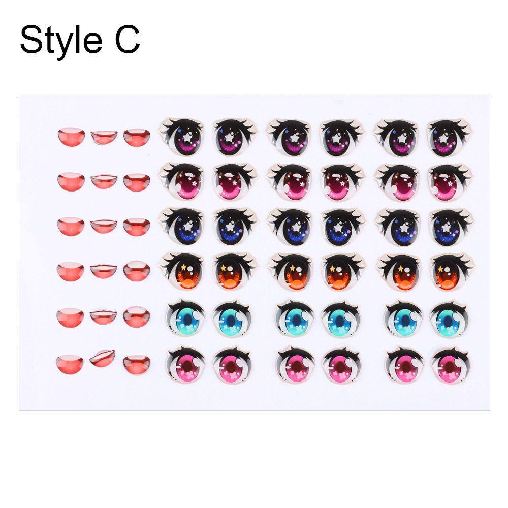 crystal Boy/Girl Decals Face Organ Paster Cartoon Eyes Stickers Eye Chips Paper Anime Figurine Doll