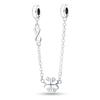 Spacer Clip Charms Safety Chain 925 Silver love Daisy Heart Charms Fit 4MM hole diamete Bracelet Jewelry DIY Gift