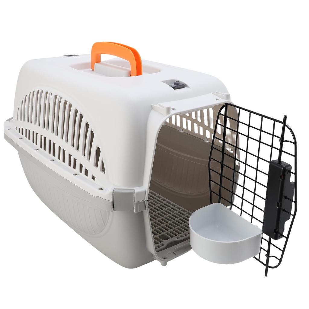 Plastic Pet Carrier Easy To Assemble Ample Space Excellent Ventilation Portable Dog Carrier for