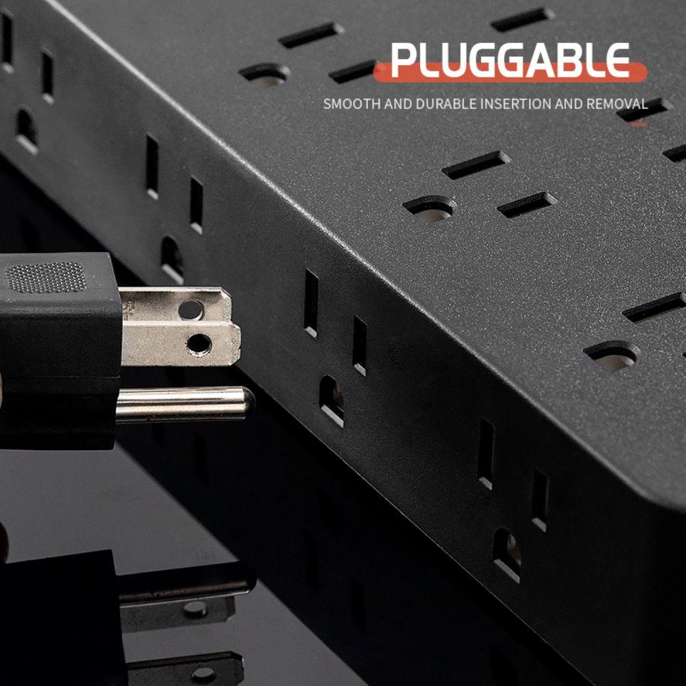 Удлинитель с розетками и USB-портами, 14 розеток AC, 3 порта USB-A, 1 порт USB-C, настенный удлинитель для дома и офиса