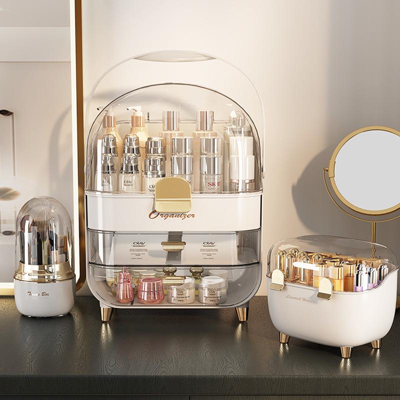 Коробка для хранения помады, пылезащитный настольный органайзер для косметики с крышкой Ins Style Lip Glaze Lipstick Storage Rack