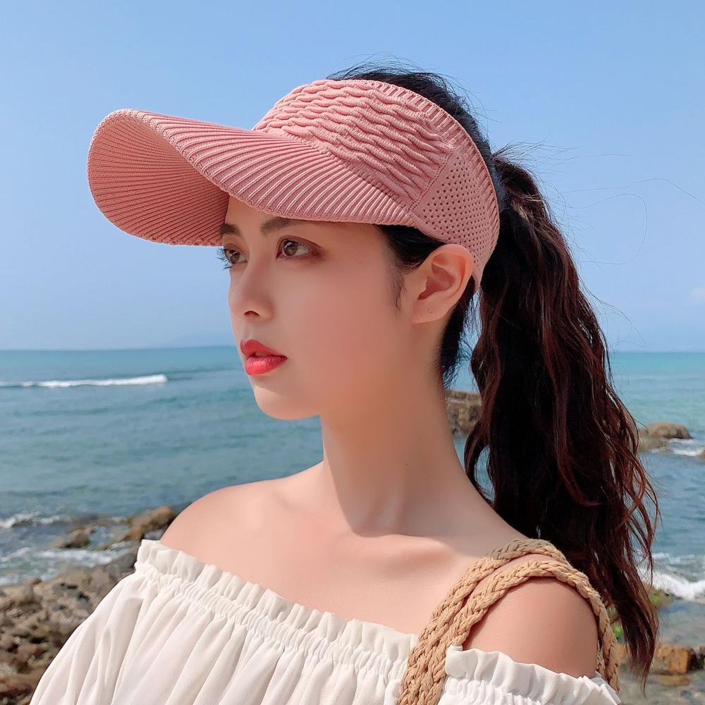 Sports Summer Women Travel Beach Empty Top Hat Visor Cap Sun Hat Baseball Hat