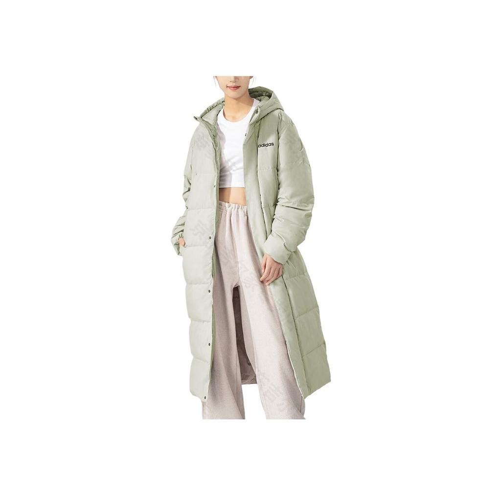 Adidas Warm Windproof Hooded Duck Down Jacket Unisex Jacket Green JW1690