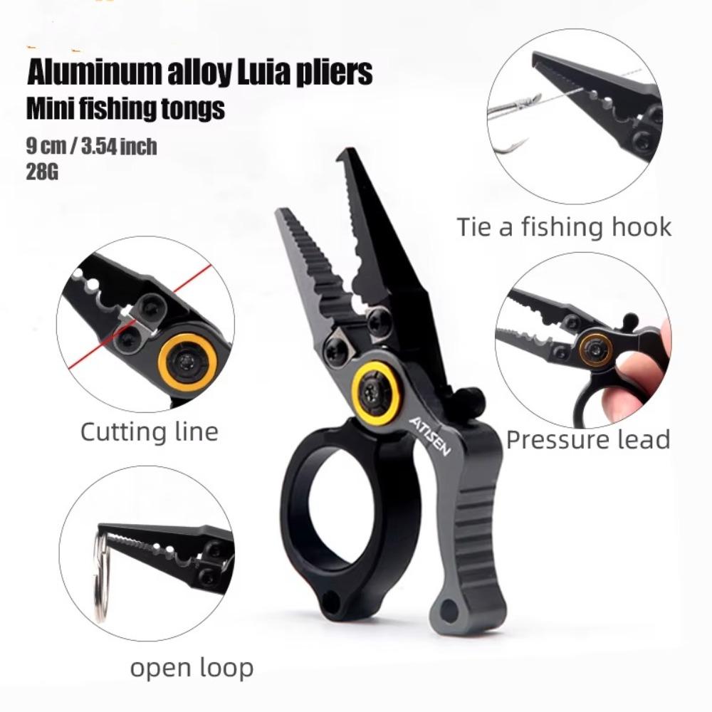 Forked ring Fishing Line Cutter Aluminum alloy Fishing Hook Remover Fishing Clamp  Fishing