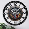 25cm Circular Iron Wall Clock with Color-Changing Ambient LED Lights