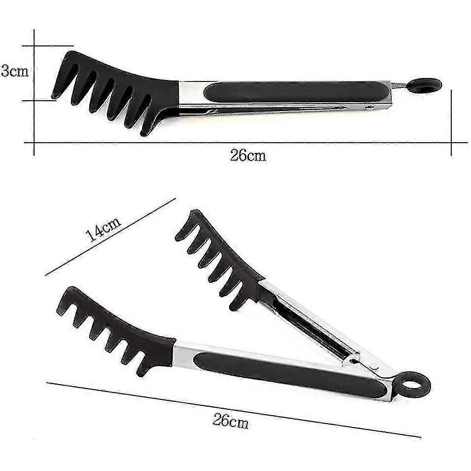Pasta Tongs Silicone Tongs Kitchen Spaghetti Tongs For Noodles Pasta Baking