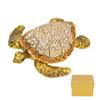 Turtle Trinket Jewelry Box Sparkling Rhinestones Magnetic Buckle Tortoise Figurines Collectible for