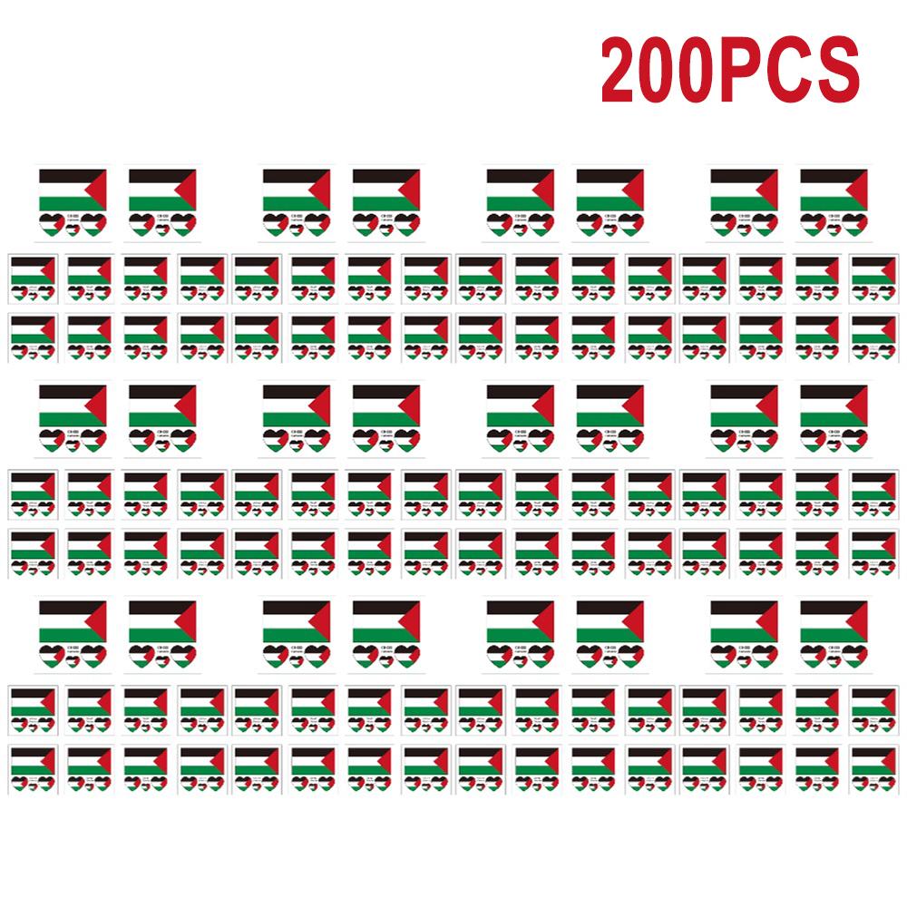 200-10 шт. Наклейки для переноса воды Яркие цвета Флаг Палестины Наклейки-татуировки Палестина Наклейки на лицо и руки