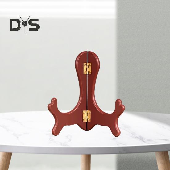 Wooden Plate Stand Easel Holder Display Stand for Picture Frame Art Decorative Handmade Wood Multifunctional Tea Cake Holder Home Office Decor Stable