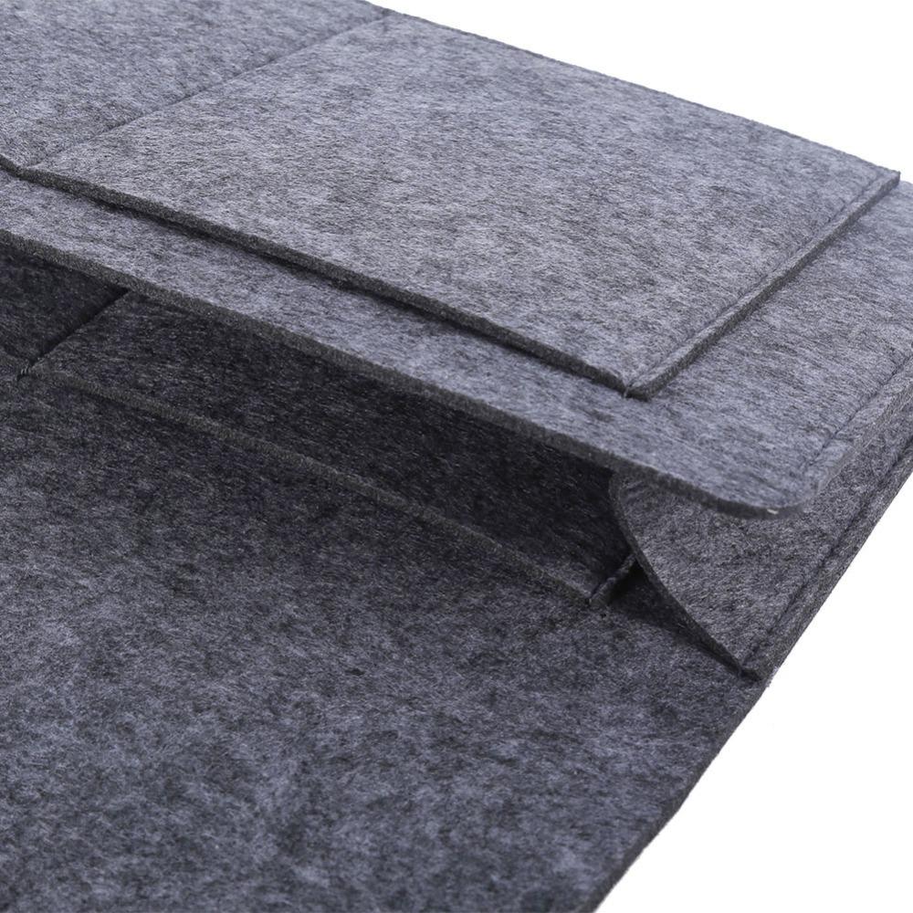 Soft Felt Hanging Storage Bag Premium Polyester Remote Control Holder For Bedroom