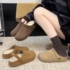 Comfortable and Versatile Thick-soled Cotton Slippers Women's New Velvet Warm Thick-soled Slippers In Autumn and Winter 2025 Outer Slippers