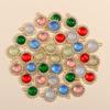 10Pcs Fashion Colorful Crystal Butterfly Pendant Shiny Zircon Charms For Korean Women Necklace Choker Jewelry Accessories Wholes
