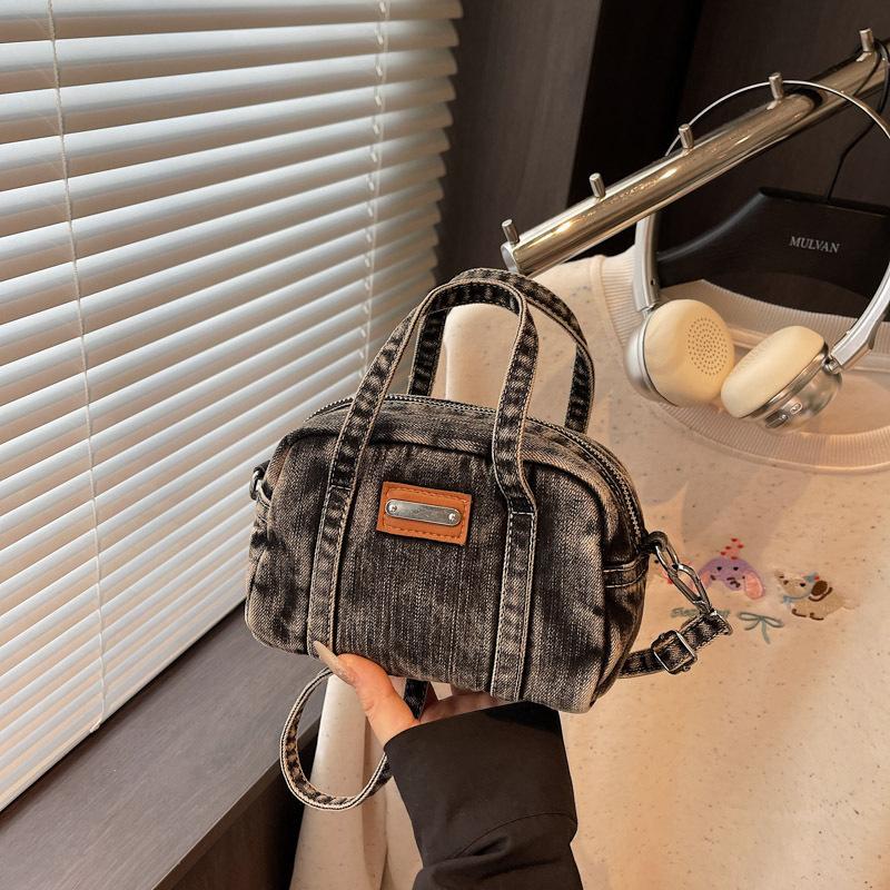 Casual Handbag Small Bag Bag Women's 2025 New Retro Denim Small Square Bag Simple Crossbody Bag