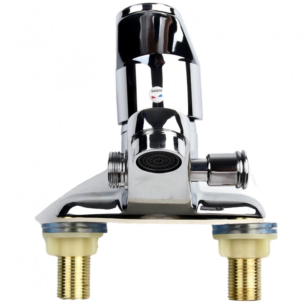 Bath Faucet Water Mixer Tap Double-Hole Single Handle