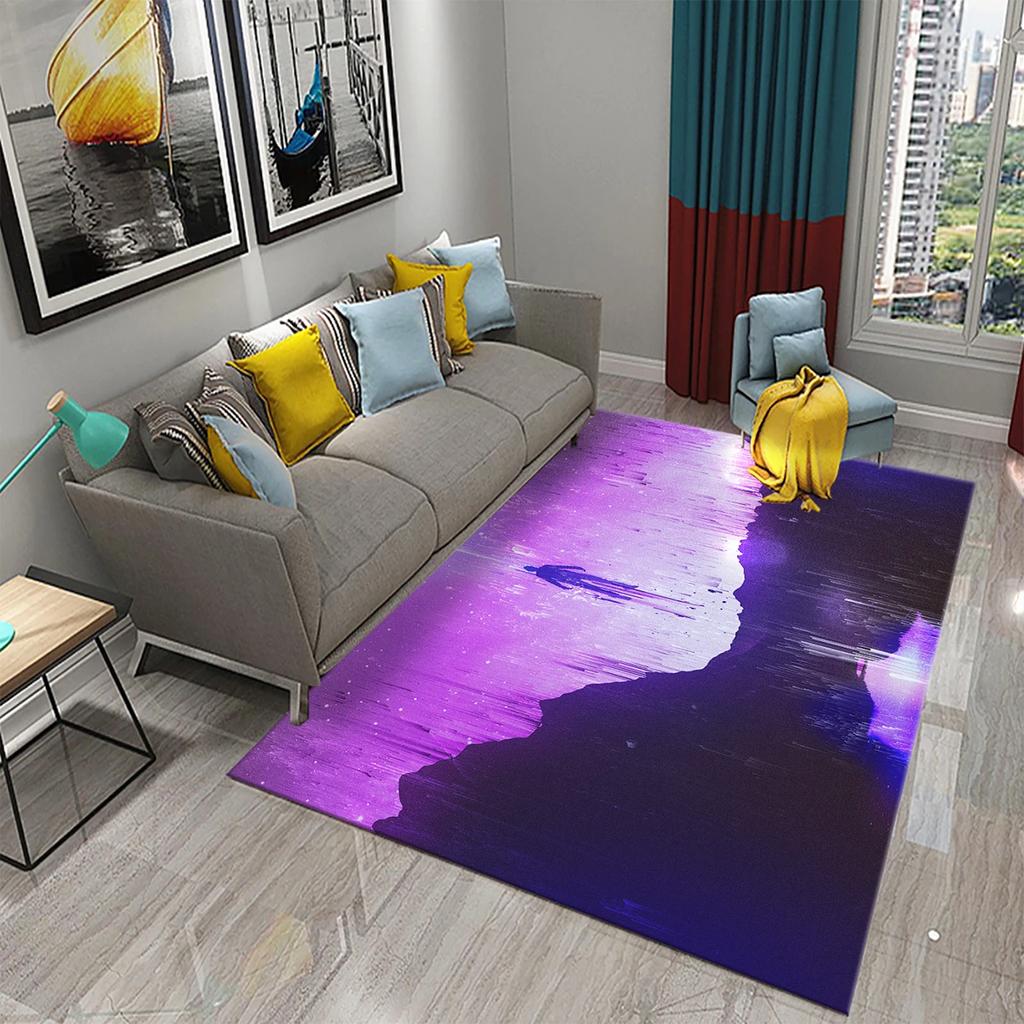 Визуальное искусство Ковер Синий Океан Замок Принт Коврик Креативный Дизайн Прямоугольные Ковры для Зоны Коврики для Йоги Плоский Коврик Декор для Гостиной Придверный Коврик