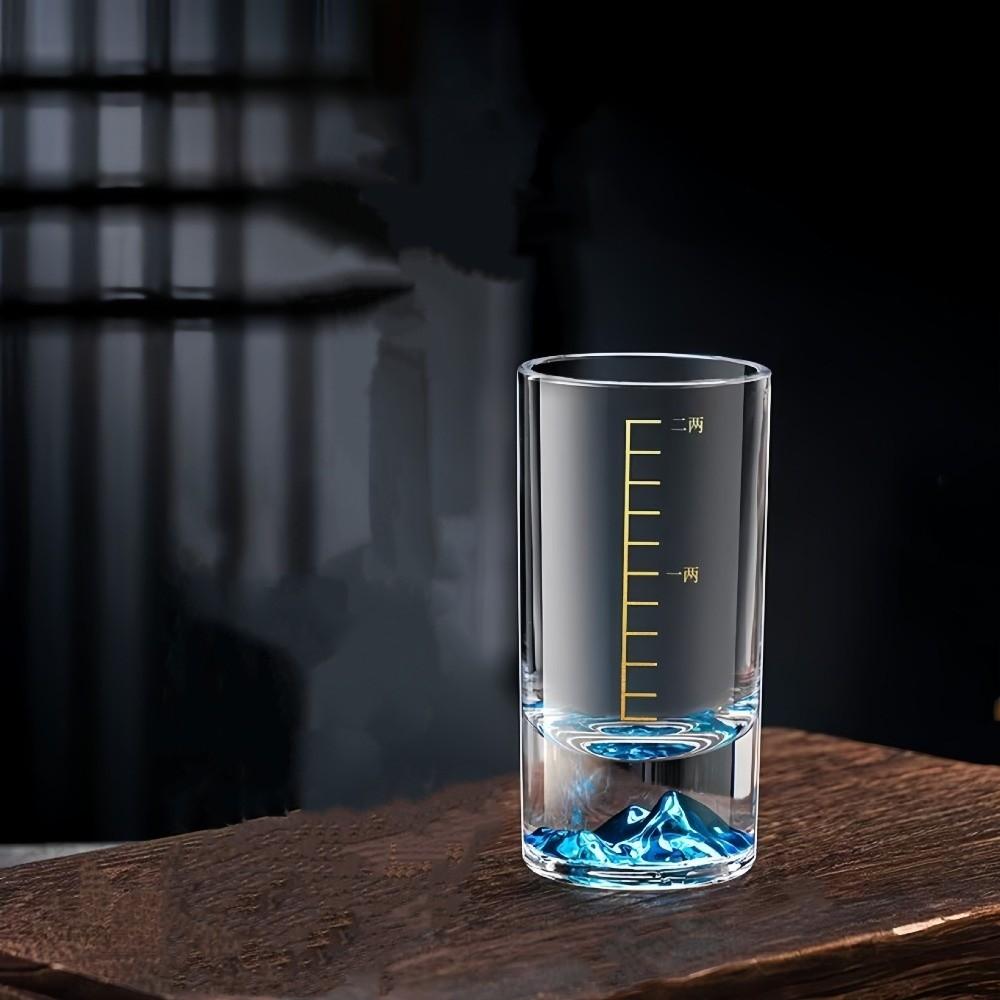 6 PCS/SET Thickened Cup Base Spirits Cup With Scales Vodka Cup Drink Cup Liquor Glass Banquet