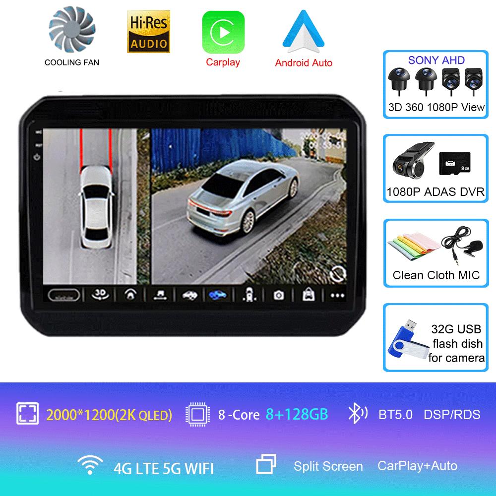 Для Suzuki Ignis 2016 2017 2018 2019 2020 9-дюймовый автомобильный радиоприемник, стереоприемник, IPS, автомультимедиа, видеоэкран, 2 Din, без DVD-монитора, GPS