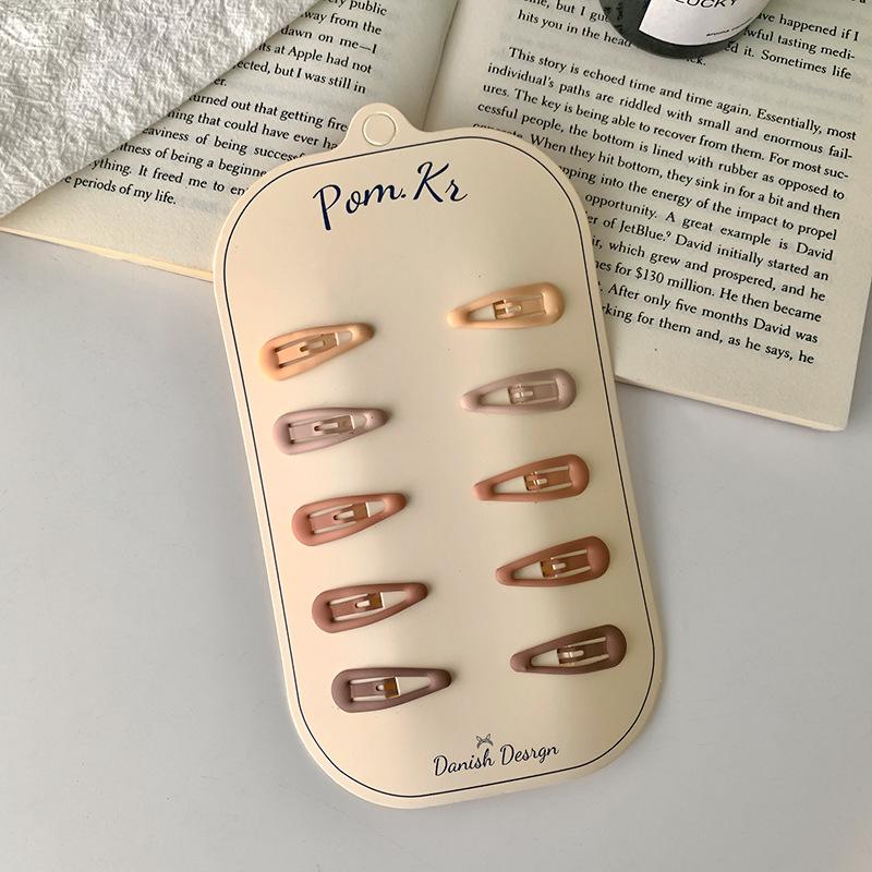 10 шт. новые корейские заколки для волос для девочек, цвет чая с молоком, заколки принцессы с челкой, боковой зажим, аксессуары для волос для маленьких девочек