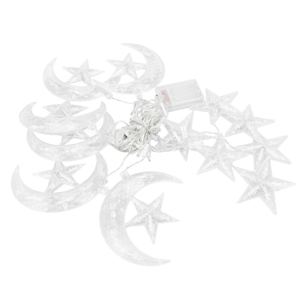 Гирлянда со звездами и луной 3,3 ярда 126 светодиодов Декоративная гирлянда для свадебной вечеринки в Рамадан