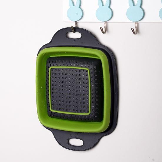 Складная корзина для слива с быстрым сливом, термостойкая, без содержания бисфенола А, кухонный дуршлаг для фруктов и овощей с ручками